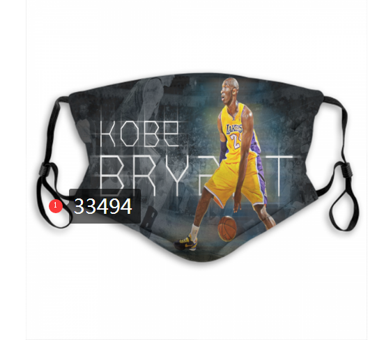 2021 NBA Los Angeles Lakers #24 kobe bryant 33494 Dust mask with filter